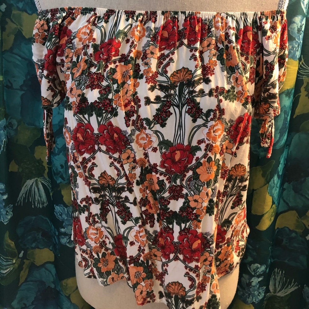 Off the shoulder floral top